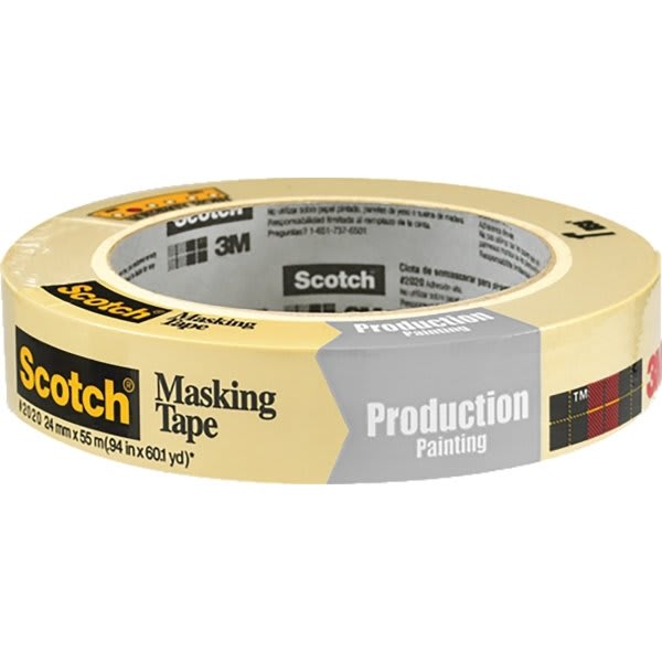 3M 2020-1a 1" X 60 Yds. Masking Tape S/W 36 Rolls