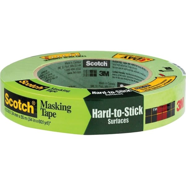 3m 2060-1a-Bk 1" X 60 Yds. Green Scotch Lacquer Masking Tape Bulk 36 Rolls