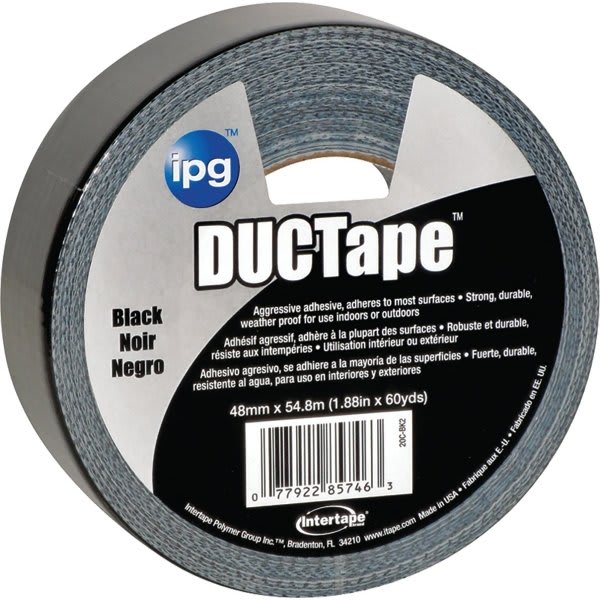 Intertape Polymer Group 20c-Bk2 1.87" X 60yd Black General Purpose Duct Tape