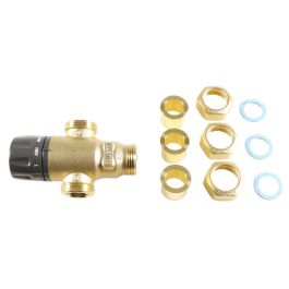 Caleffi 521509A 3-Way Thermostatic Mixing Valve 3/4" Sweat