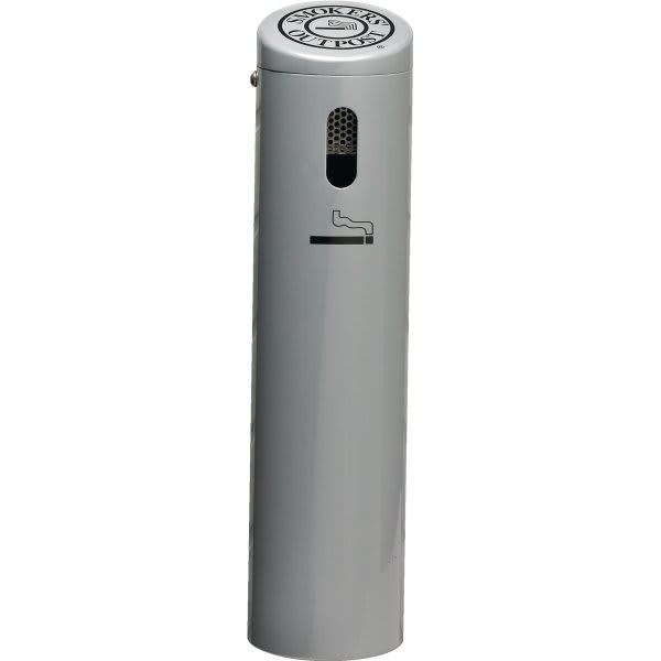 Commercial Zone Products Swivel Lock Outdoor Wall-Mount Ashtray (Silver)