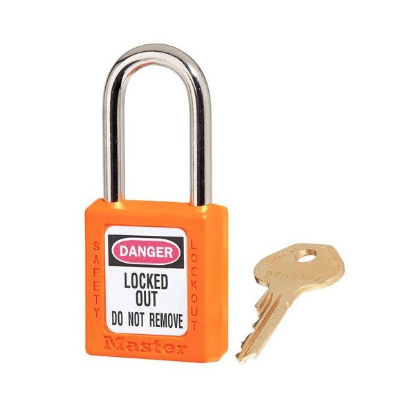 Master Lock Purple Thermoplastic Zenex 6 Pin Tumbler Padlock Steel Shackle