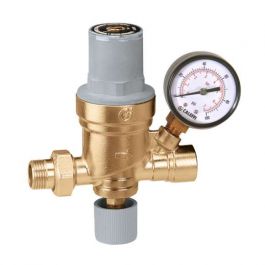 Caleffi 553642A AutoFill Boiler Feed Valve W/Pressure Gauge 1/2" NPT Inlet