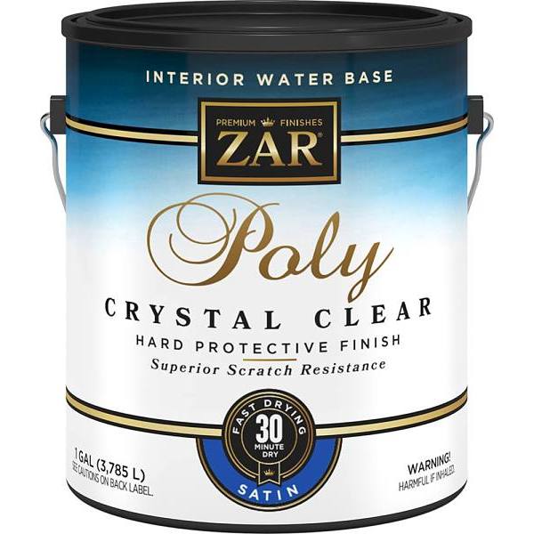 Zar 1 Gal. Satin Poly Crystal Clear Int Wb