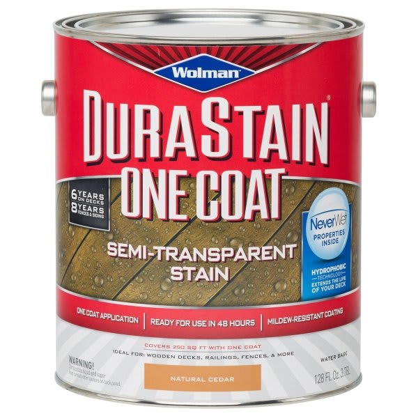 Rust-Oleum Wolman Natural Cedar Durastain One Coat Semi-Transparent Stain 4/Cs