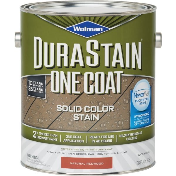 Rust-Oleum Wolman 1 Gal Natural Red Durastain One Coat Solid Stain Case Of 4
