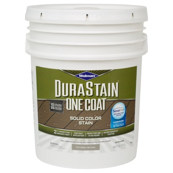 Rust-Oleum Wolman 5 Gal Neutral Base Durastain One Coat Solid Stain