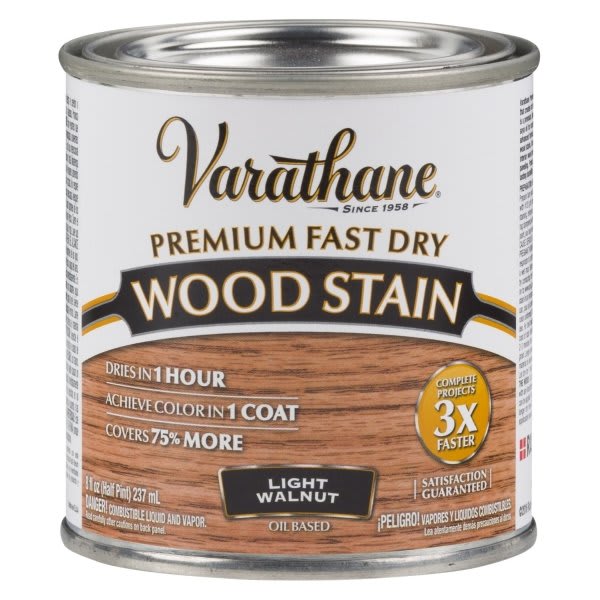 Rust-Oleum Varathane Light Walnut Fast Dry Wood Stain Case Of 4