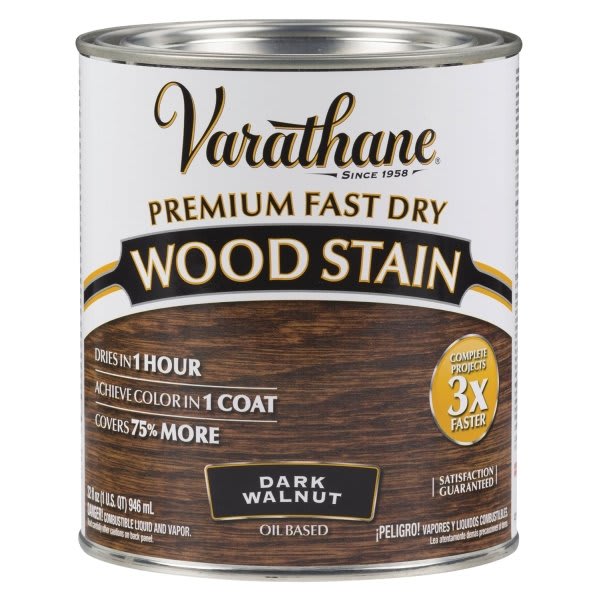 Rust-Oleum Varathane Dark Walnut Fast Dry Wood Stain Case Of 2