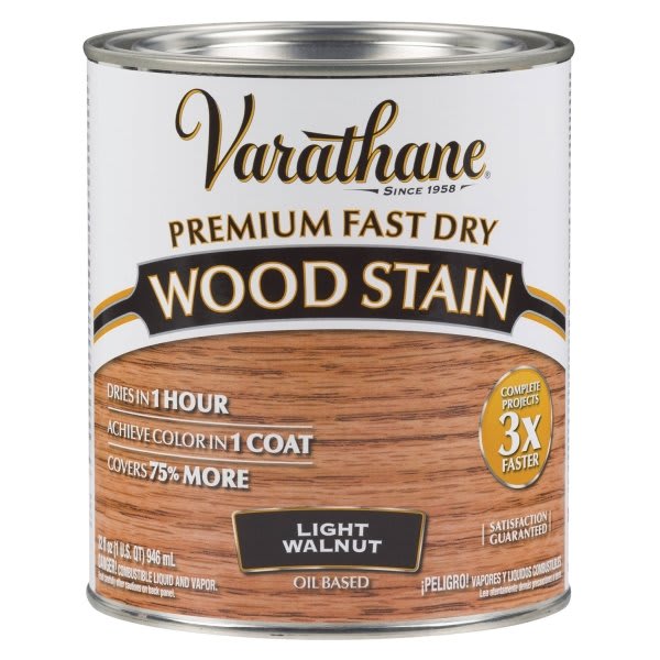Rust-Oleum Varathane Light Walnut Fast Dry Wood Stain Case Of 2