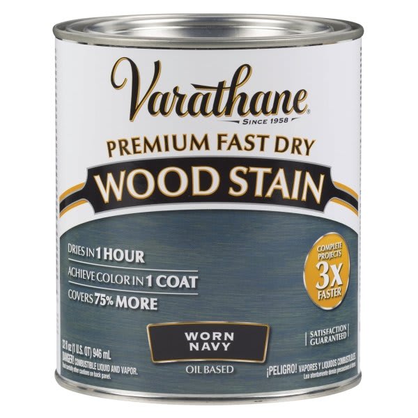Rust-Oleum Varathane Worn Navy Premium Fast Dry Wood Stain Case Of 2