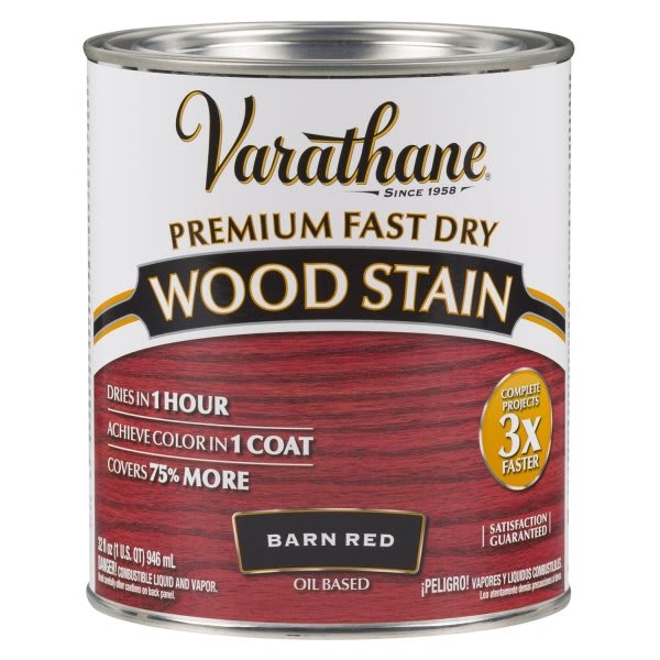 Rust-Oleum Varathane Barn Red Premium Fast Dry Wood Stain Case Of 2