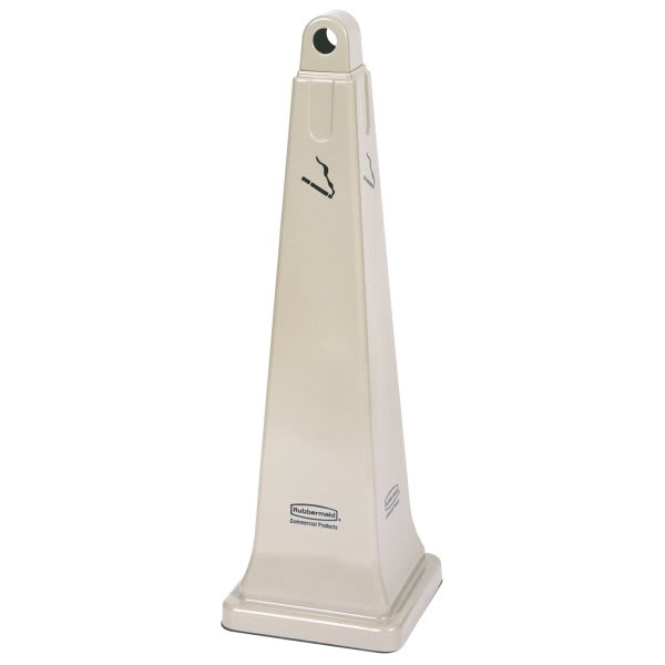 Rubbermaid Commercial Groundskeeper Smoking Management Cigarette Receptacle (Beige)