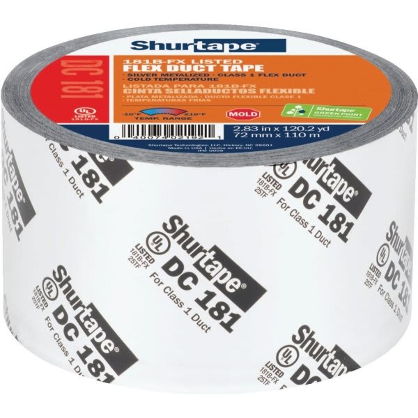 Shurtape Dc 181 Printed Film Tape - Ul 181b-Fx Listed - Metalized - 72mm X 110m