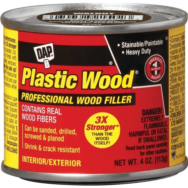 Dap 4 Oz Walnut Plastic Wood Solvent Wood Filler Package Of 12