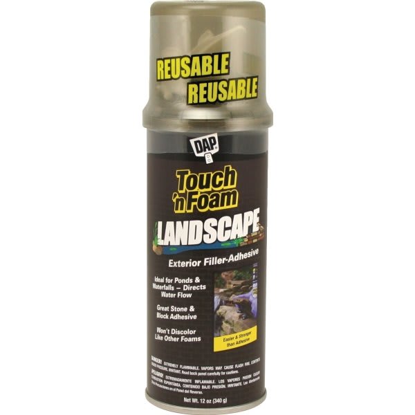 DAP 12 Oz Touch'N Foam Landscape Exterior Filler Adhesive (Black) (12-Count)