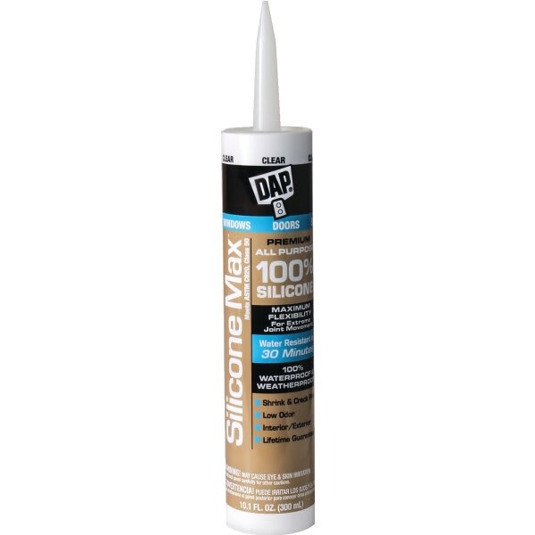 Dap 10.1 Oz Silicone Max Premium All-Purpose Silicone Rubber Sealant (Clear) (12-Count)
