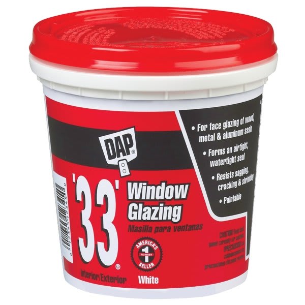 Dap 33 16 Oz White Ready-To-Use Window Glazing Compound Package Of 12
