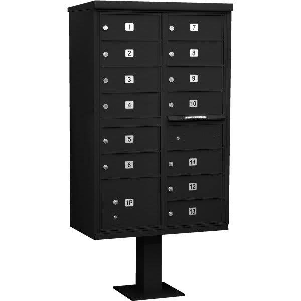 Salsbury Industries Cluster Mailbox, 13 Boxes, Black