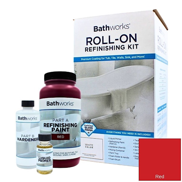 Bathworks Bathtub And Wall Refinishing Kit - Red