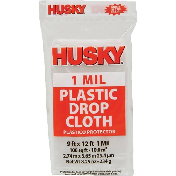 Poly-America Dchk-1 9' X 12' 1mil Drop Cloth Flat, Package Of 24
