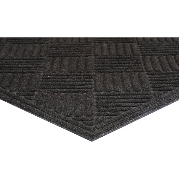 Apache Mills Ecomat Crosshatch Floor Mat, Charcoal, 5' X 3'