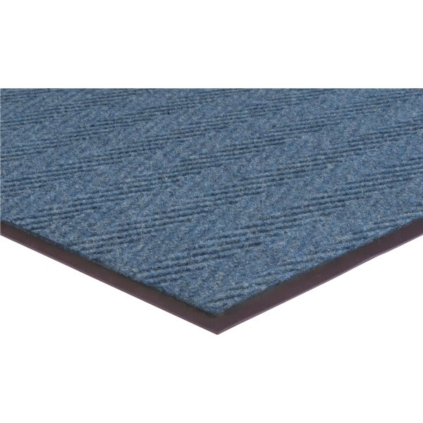 Apache Mills 4 X 6' Indoor Floor Mat Blue Apache Chevron Ribbed