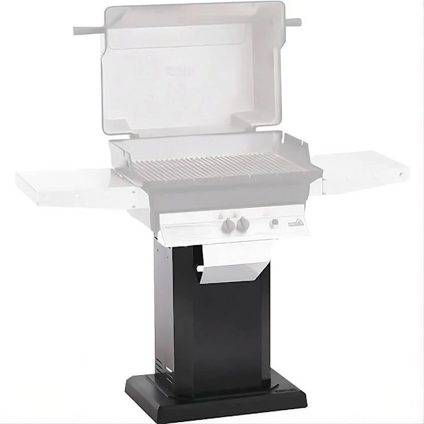 Pgs Aluminum Pedestal W/ Flat Patio Base (Black)
