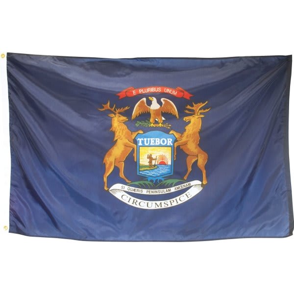 Valley Forge Flag State Flag Michigan 5' X 3'