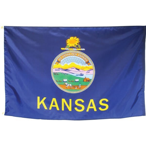 Valley Forge Flag State Flag Kansas 5' X 3'