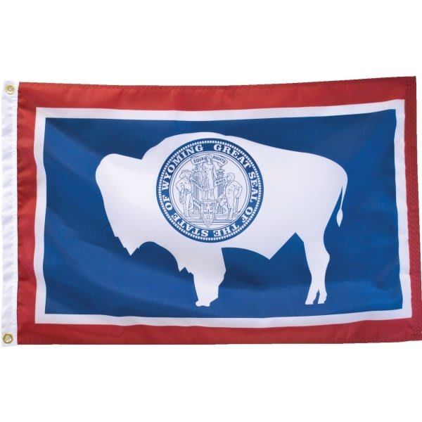 Valley Forge Flag State Flag Wyoming 3' X 5'.