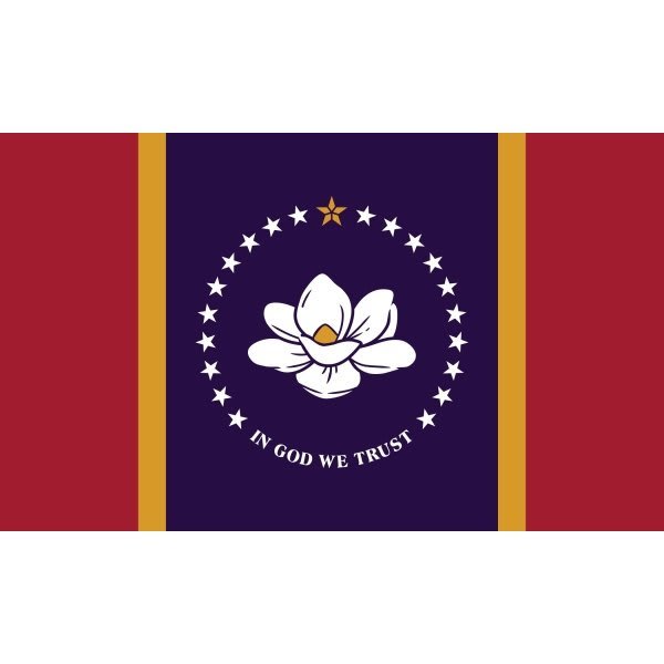 Valley Forge Flag State Flag Mississippi 6' X 4'