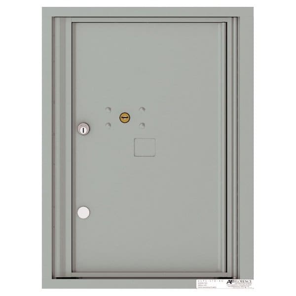 Florence Mfg Versatile 4c Mailbox, 6 High Suite, 1-Parcel Locker, Silver