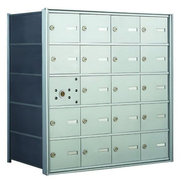 Florence Mfg 1400 Series Horizontal Front Load Mailbox 1 Master Door, 19 Mailboxes
