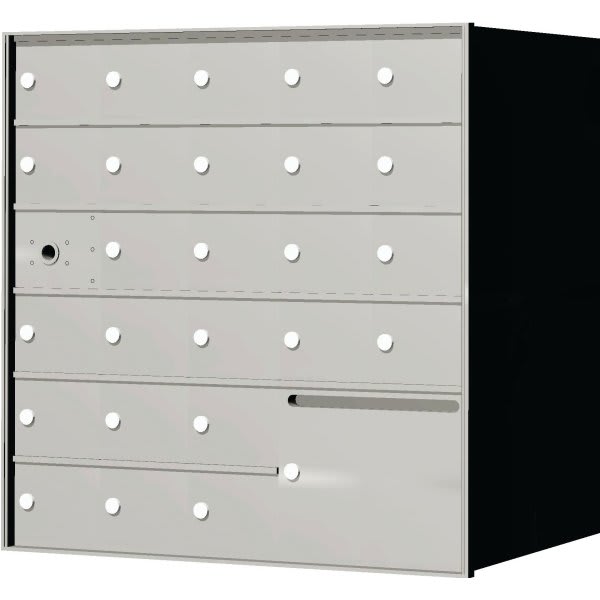 Florence Mfg 1400 Front Load Mailbox - 1 Master Door, 25 Mailboxes, 1 Parcel Locker