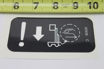 Genie Part # 82836GT – Auxiliary Lowering Label