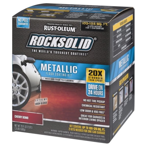 Rust-Oleum 70 Oz Metallic Cherry Bomb Garage Floor Kit Package Of 2