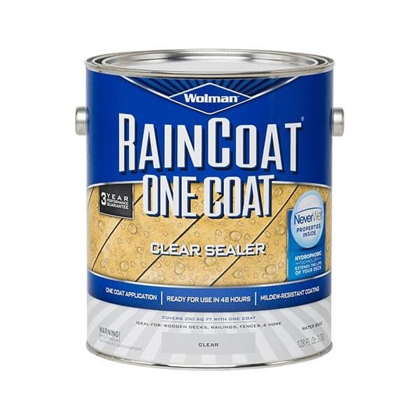 Rust-Oleum Wolman 128 Oz Raincoat Water-Base One-Coat Clear Sealer Package Of 4