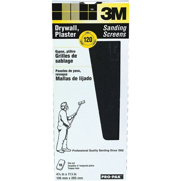3m 99438 4-3/16 X 11-1/4 120 Drywall Screen, Package Of 10