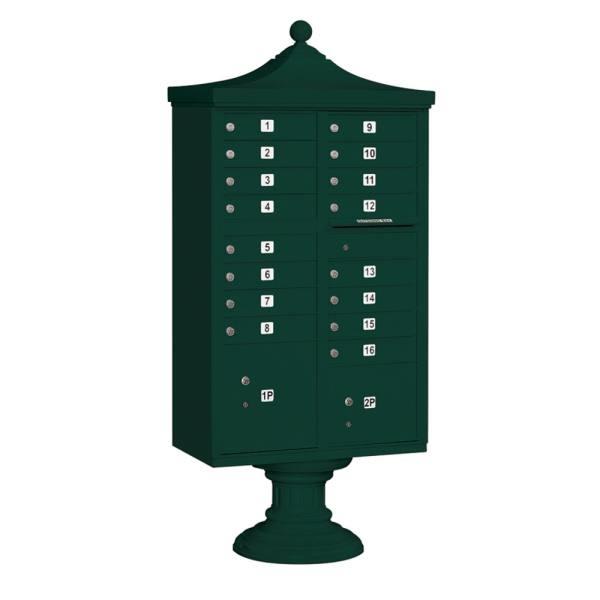Salsbury Industries Regency Decorative- Green- -Includes Top And Cover