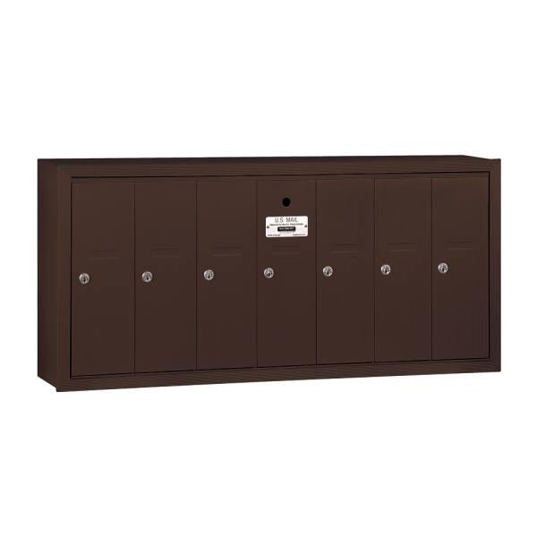 Salsbury Industries Bronze-Vertical Mailbox- Surface Mounted -7 Doors