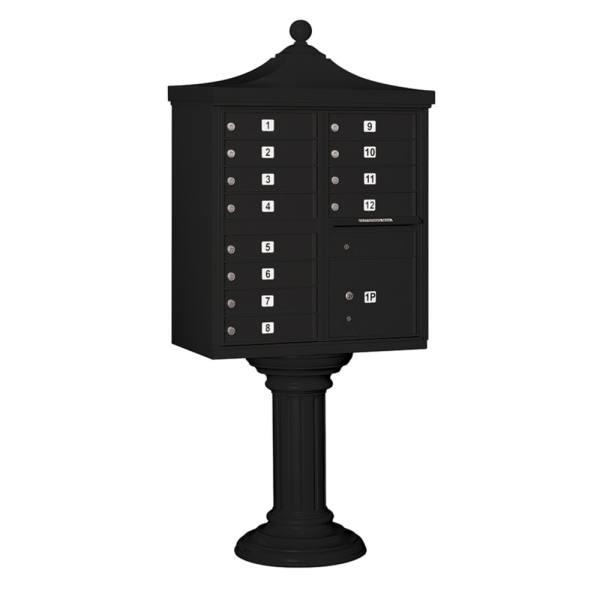 Salsbury Industries Regency Decorative- Black-Includes Top And Cover