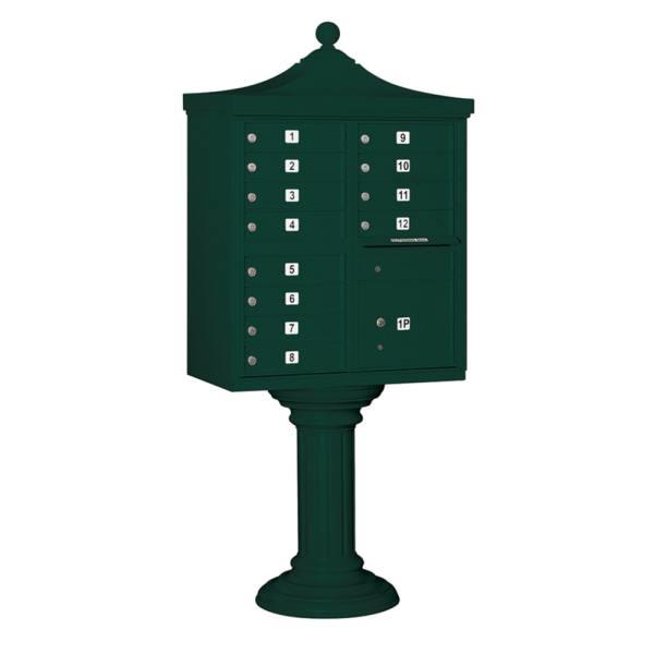 Salsbury Industries Regency Decorative- Green-Includes Top And Cover