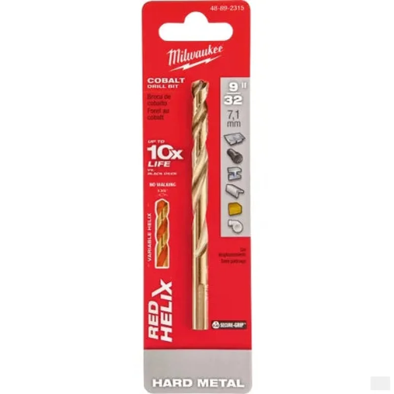 9/32″ COBALT RED HELIX Drill Bit