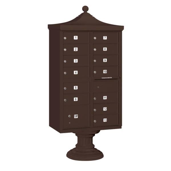 Salsbury Industries Regency Decorative- -Includes Top And Cover- Bronze