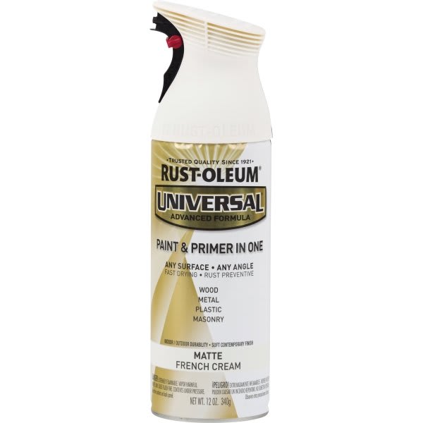 Rust-Oleum French Cream All Surface Matte Spray Paint And Primer, Package Of 6