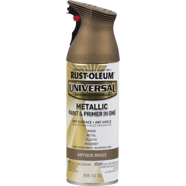 Rust-Oleum Antique Brass All Surface Metallic Spray Paint/Primer, Package Of 6