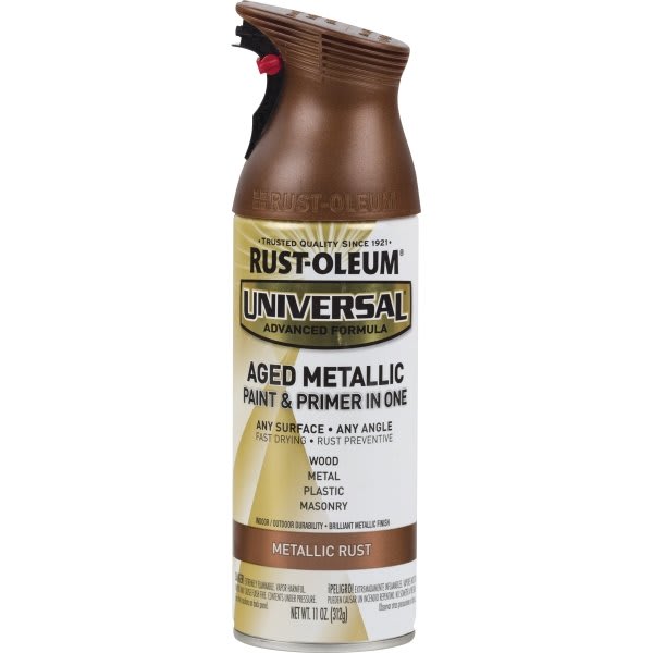 Rust-Oleum Rust All Surface Aged Metallic Spray Paint And Primer, Package Of 6
