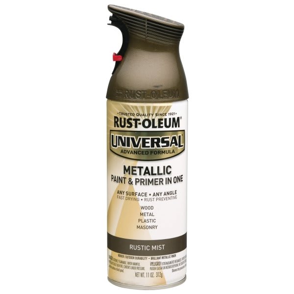 Rust-Oleum Rustic Mist All Surface Metallic Spray Paint And Primer, Package Of 6