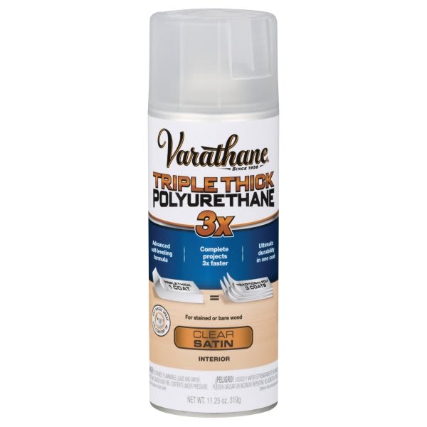 Rust-Oleum Satin Triple Thick Polyurethane Spray Paint, Package Of 6